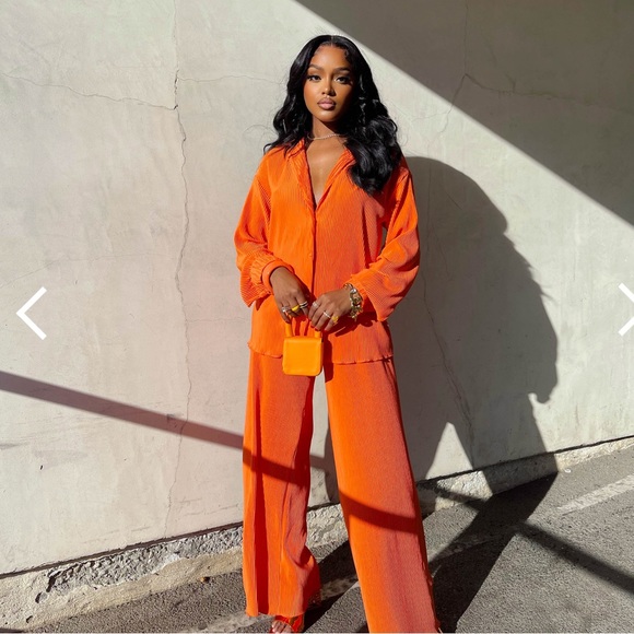 Neon Orange Two Piece - Picture 2 of 2